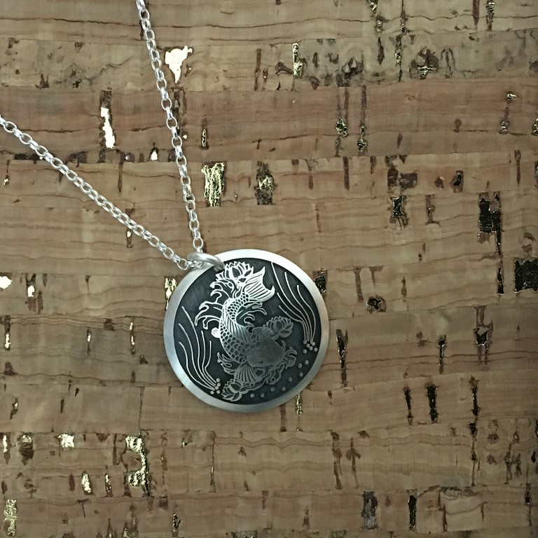 koi Carp pendant & chain