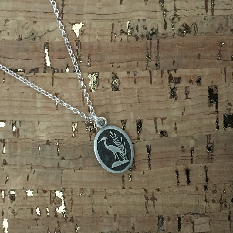 King fisher Silver pendant & chain