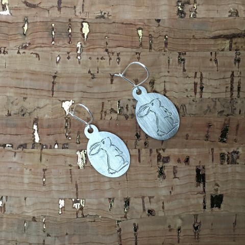 Bunnt Rabbit Silver Earrings