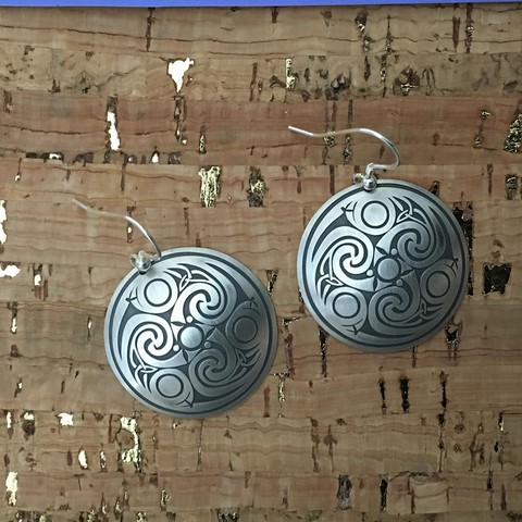 Tribal Design Silver Earrings